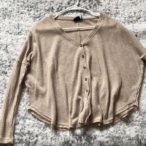 waffle knit urban outfitters sweater